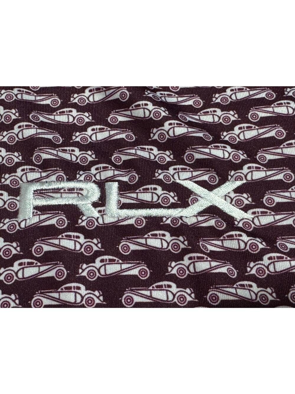 RLX Ralph Lauren Golf Polo Shirt Red Cars All Over Print Large Callaway Odyssey